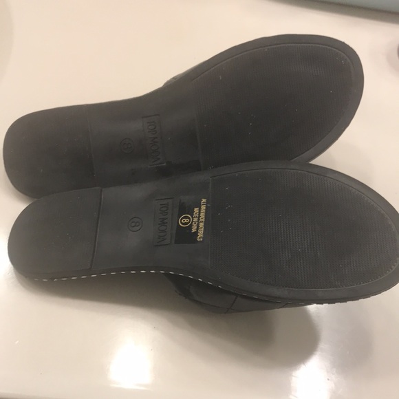 Top Moda black bling slip ons - Picture 3 of 4